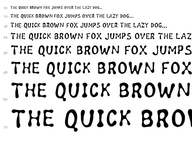 Wild Honey font waterfall
